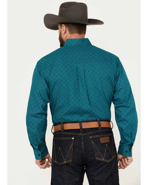 Image #4 - Cinch Men's Geo Print Long Sleeve Button-Down Western Shirt, , hi-res