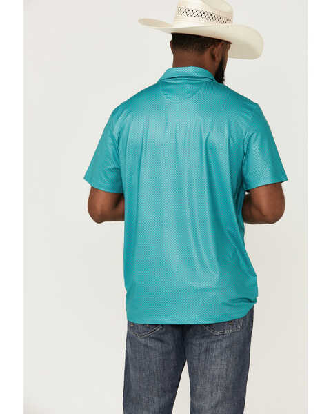 Image #4 - Panhandle Men's Performance Geo Print Short Sleeve Polo Shirt , , hi-res