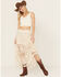 Image #1 - POL Women's Floral Crochet Maxi Skirt, Natural, hi-res