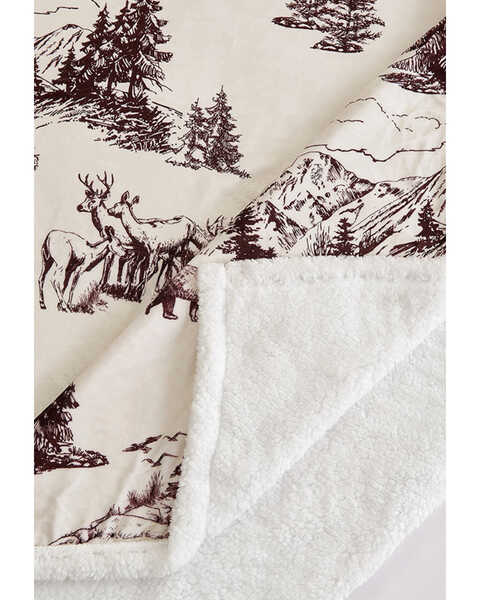 Image #4 - HiEnd Accents White Pine Sherpa Throw, White, hi-res