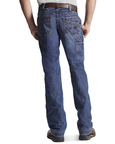 Ariat Men's FR M4 Relaxed Workhorse Relaxed Fit Bootcut Jeans, Denim, hi-res