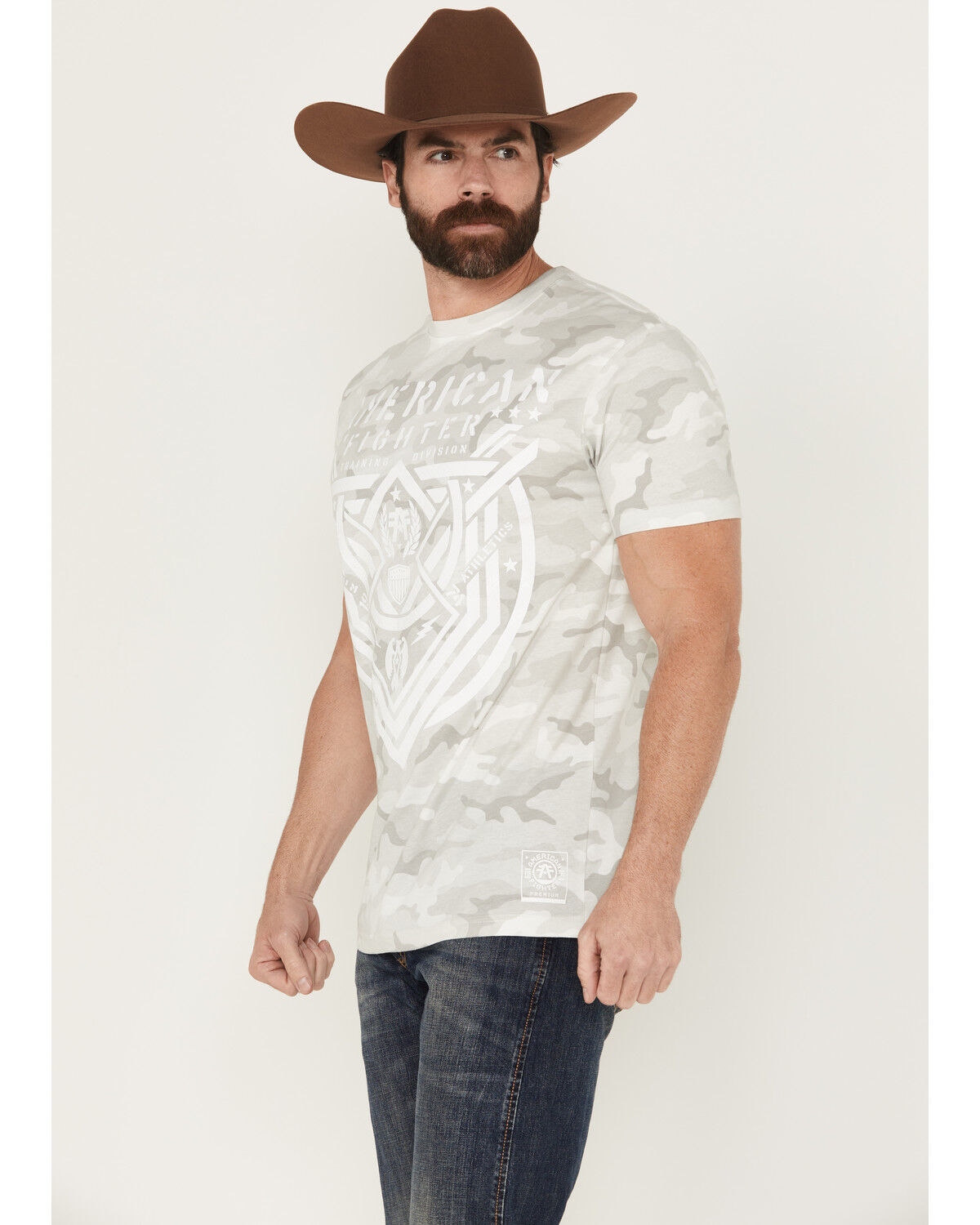 Image #2 - American Fighter Men's Lost Springs Camo Print Short Sleeve T-Shirt, White, hi-res