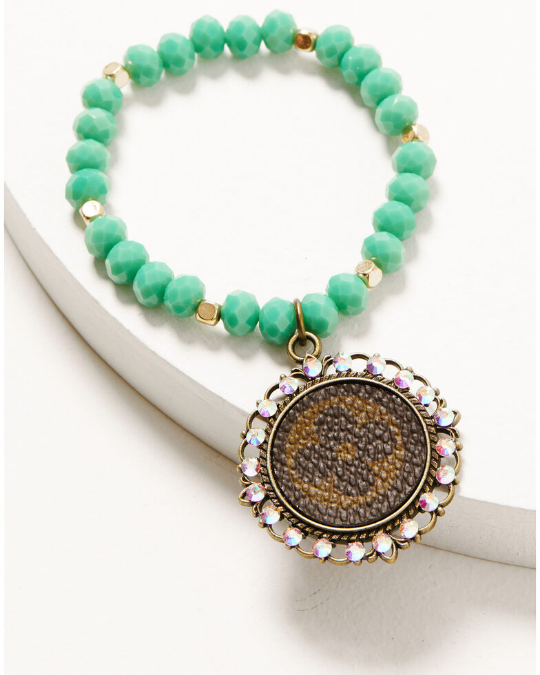 Keep it Gypsy Women's 5-piece Turquoise & Jade Beaded Bracelet Set, Turquoise, hi-res