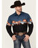 Image #1 - Panhandle Men's Scenic Border Long Sleeve Snap Western Shirt, Black, hi-res