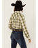 Image #4 - Wrangler Retro Women's Plaid Print Long Sleeve Pearl Snap Western Shirt, Green, hi-res