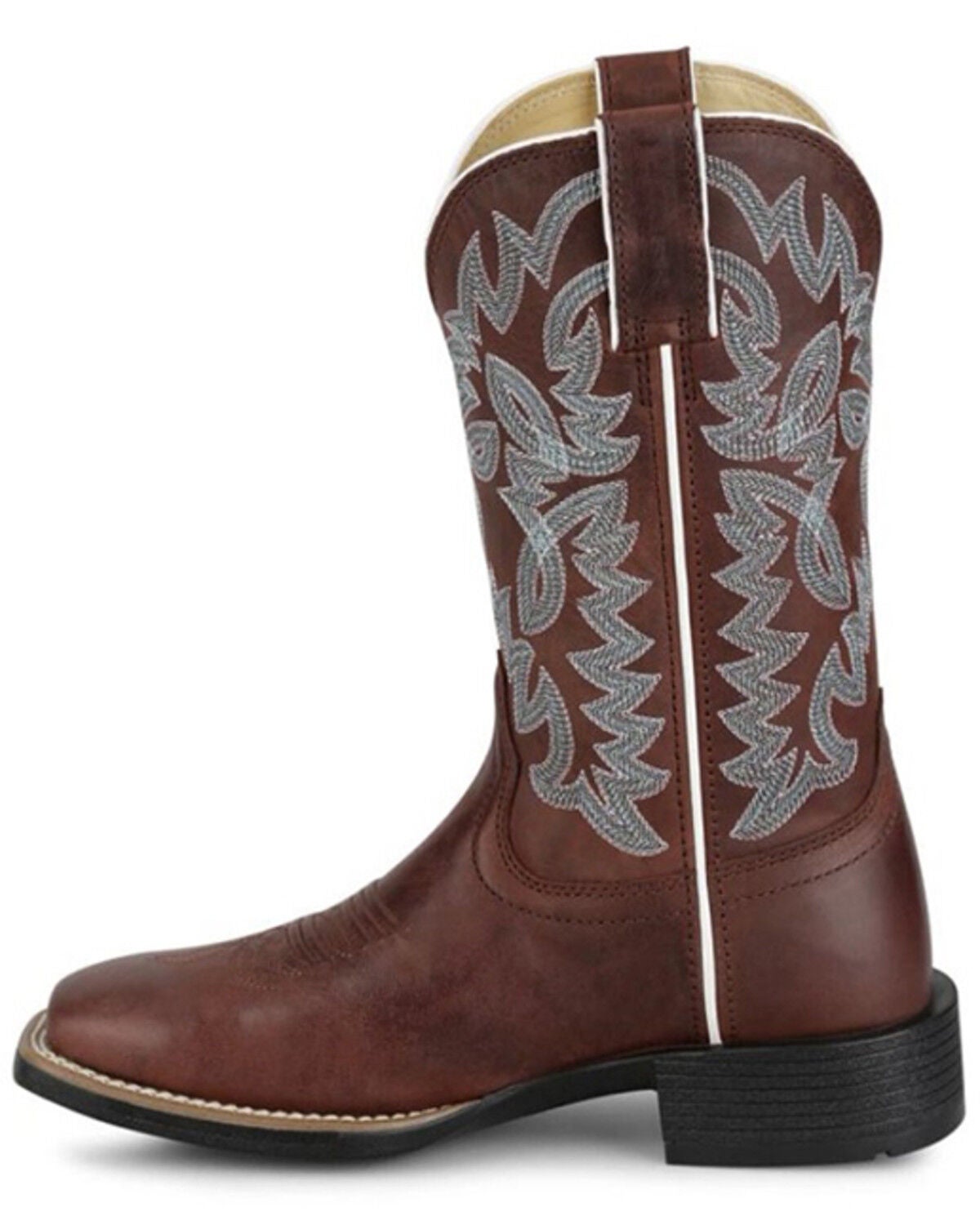Image #4 - Justin Women's Ashtyn Performance Western Boots - Broad Square Toe, Brown, hi-res