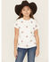 Image #1 - Shyanne Girls' Bow Horseshoe Embroidered Short Sleeve Tee, Pink, hi-res