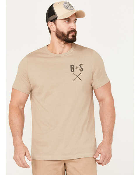 Brothers and Sons Men's Buffalo Logo Short Sleeve Graphic T-Shirt, Tan, hi-res