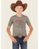 Image #1 - Wrangler Boys' Stay Wild Short Sleeve Graphic T-Shirt, Grey, hi-res