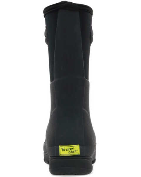 Image #5 - Western Chief Women's Solid Neoprene Mid Rain Boots - Round Toe, Black, hi-res