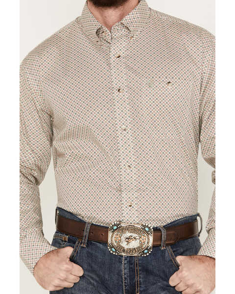 Image #3 - George Strait by Wrangler Men's Button-Down Long Sleeve Western Shirt, Olive, hi-res