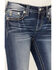 Miss Me Women's Medium Wash Mid Rise Saddle Stitch Angle Wing Bootcut Jeans, Medium Wash, hi-res
