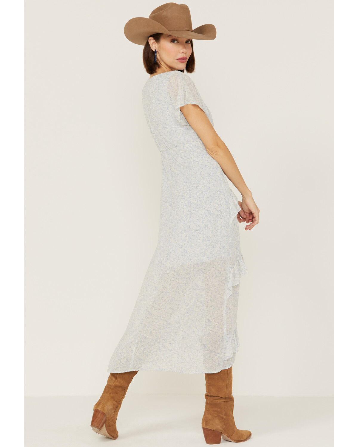 Image #3 - Lush Women's Floral Ruffle Tiered Midi Dress, , hi-res