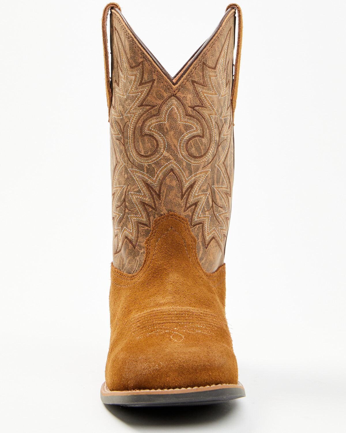 Image #4 - Cody James Men's Badge Xero Gravity™ Roughout Western Boots - Broad Square Toe, Brown, hi-res