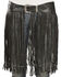 Image #5 - Kobler Leather Women's Hand-Tooled Fringe Belt, Black, hi-res