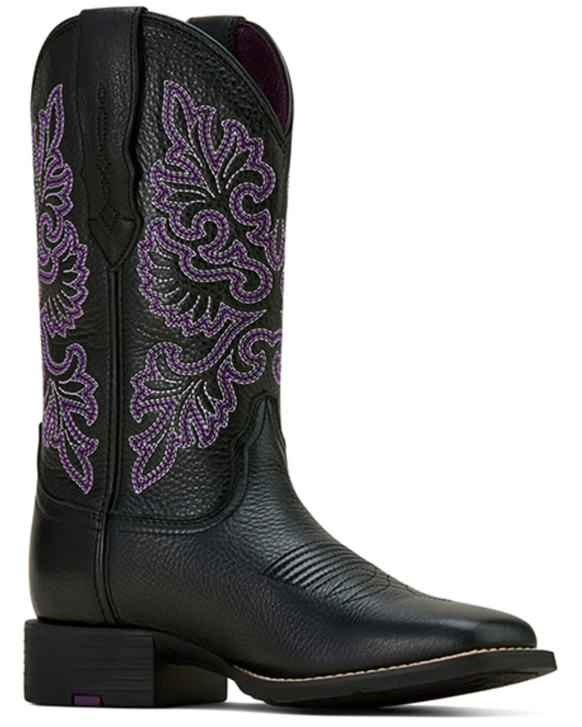 Image #1 - Ariat Women's Round Up Western Boots - Broad Square Toe, Black, hi-res