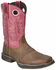 Image #1 - Smoky Mountain Women's Prairie Western Boots - Broad Square Toe , Pink, hi-res