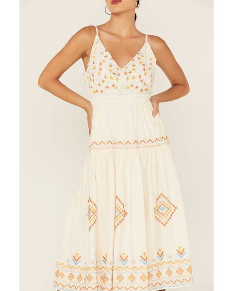 Image #3 - Miss Me Women's Southwestern Embroidered Tiered Midi Dress, , hi-res