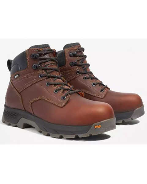 Image #1 - Timberland Pro Men's 6" TiTAN EV Waterproof Work Boots - Composite Toe , Brown, hi-res