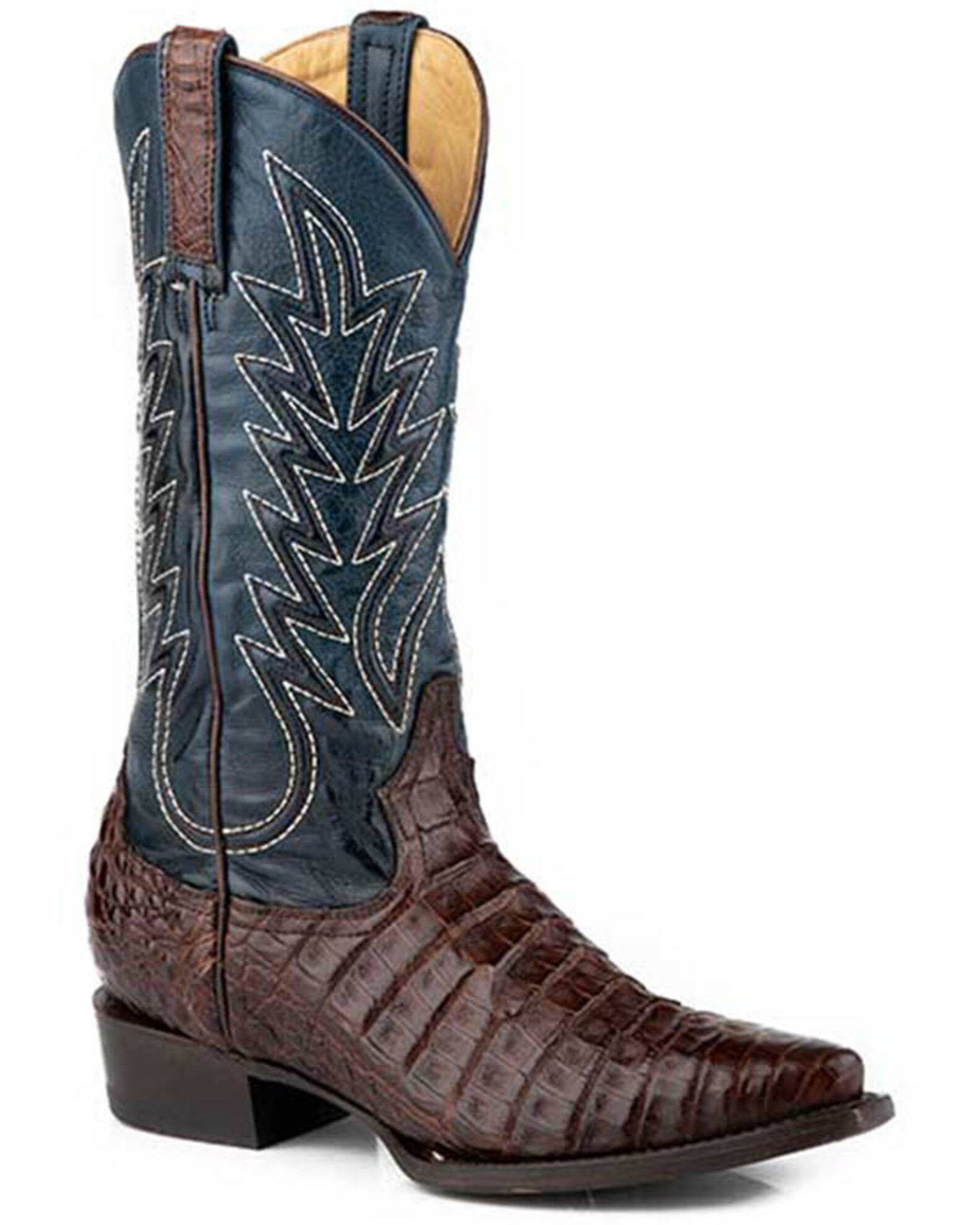 Stetson Women s Adi Exotic Caiman Tall Western Boots Snip Toe Sheplers