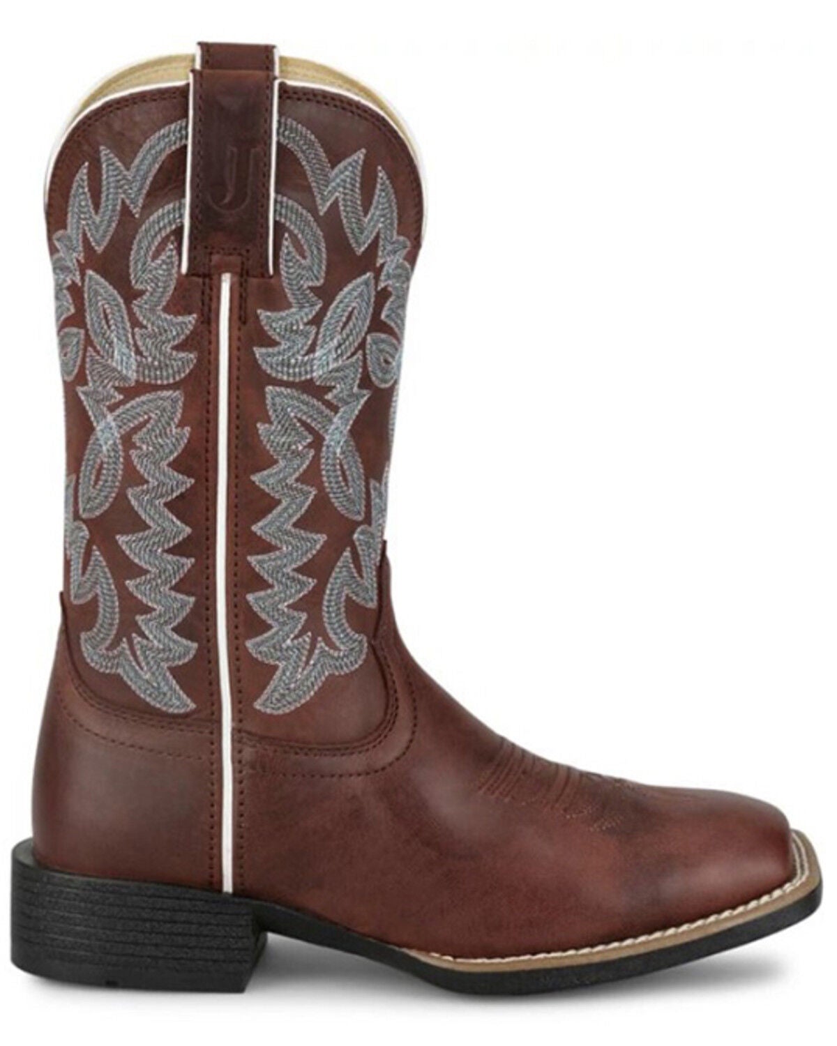 Image #3 - Justin Women's Ashtyn Performance Western Boots - Broad Square Toe, Brown, hi-res