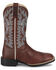 Image #3 - Justin Women's Ashtyn Performance Western Boots - Broad Square Toe, Brown, hi-res