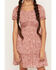 Image #3 - Ash & Violet Girls' Western Floral Print Dress, Pink, hi-res