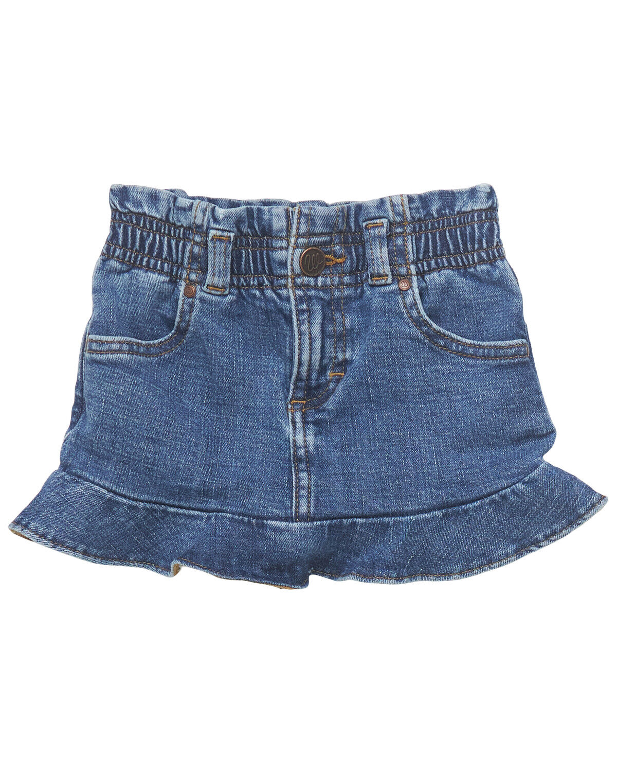 Image #1 - Wrangler Infant Girls' Denim Skirt, Blue, hi-res