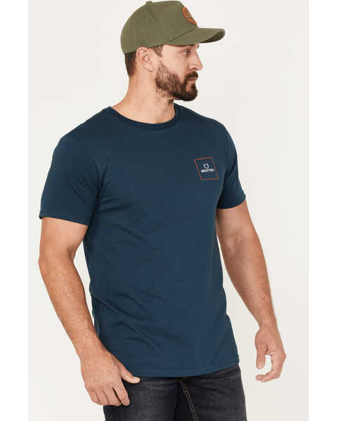 Image #2 - Brixton Men's Alpha Square Logo Graphic T-Shirt, Teal, hi-res