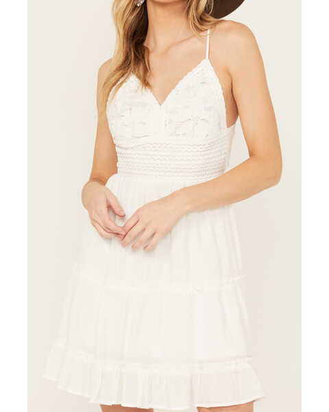 Image #3 - Shyanne Women's Lace Bustier Dress, White, hi-res