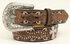 Image #1 - Ariat Girls Studded Cross Inlay Belt, Brown, hi-res