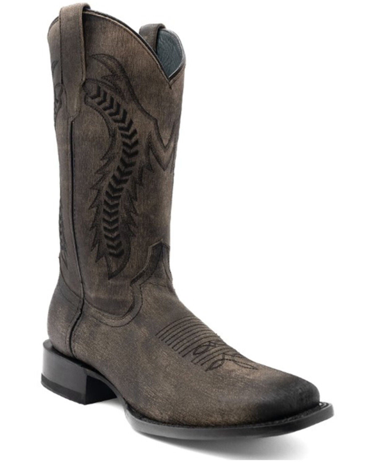 Ferrini Men's Ashton Tall Western Boots - Broad Square Toe, Brown, hi-res