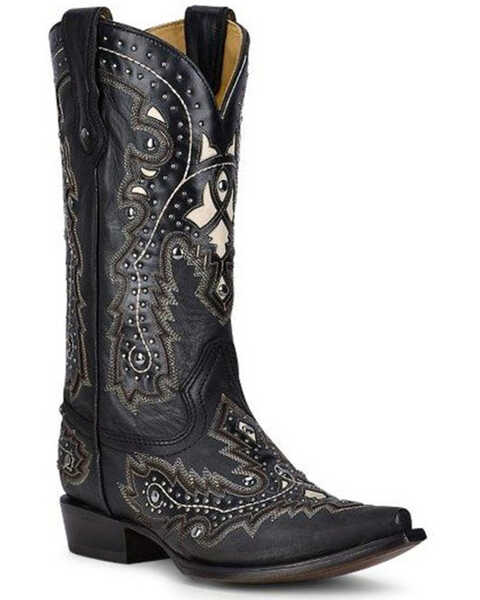 Corral Men's Western Boots - Snip Toe, Black, hi-res