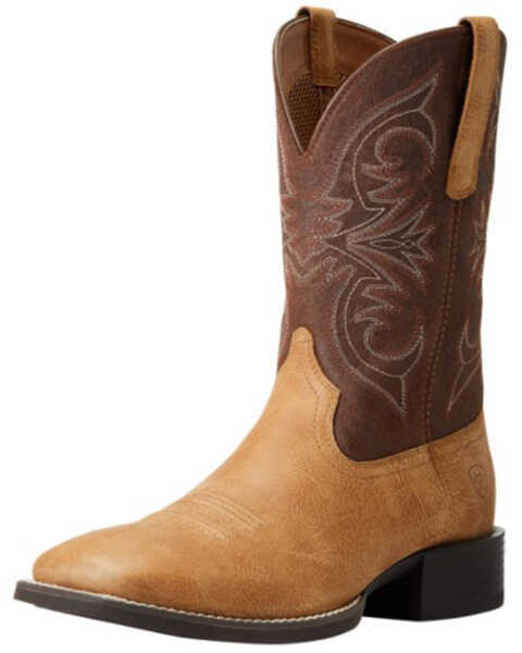 Image #1 - Ariat Men's Sport Pardner Performance Western Boots - Broad Square Toe , Brown, hi-res