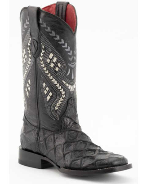 Ferrini Women's Bronco Western Boots - Square Toe, Black, hi-res