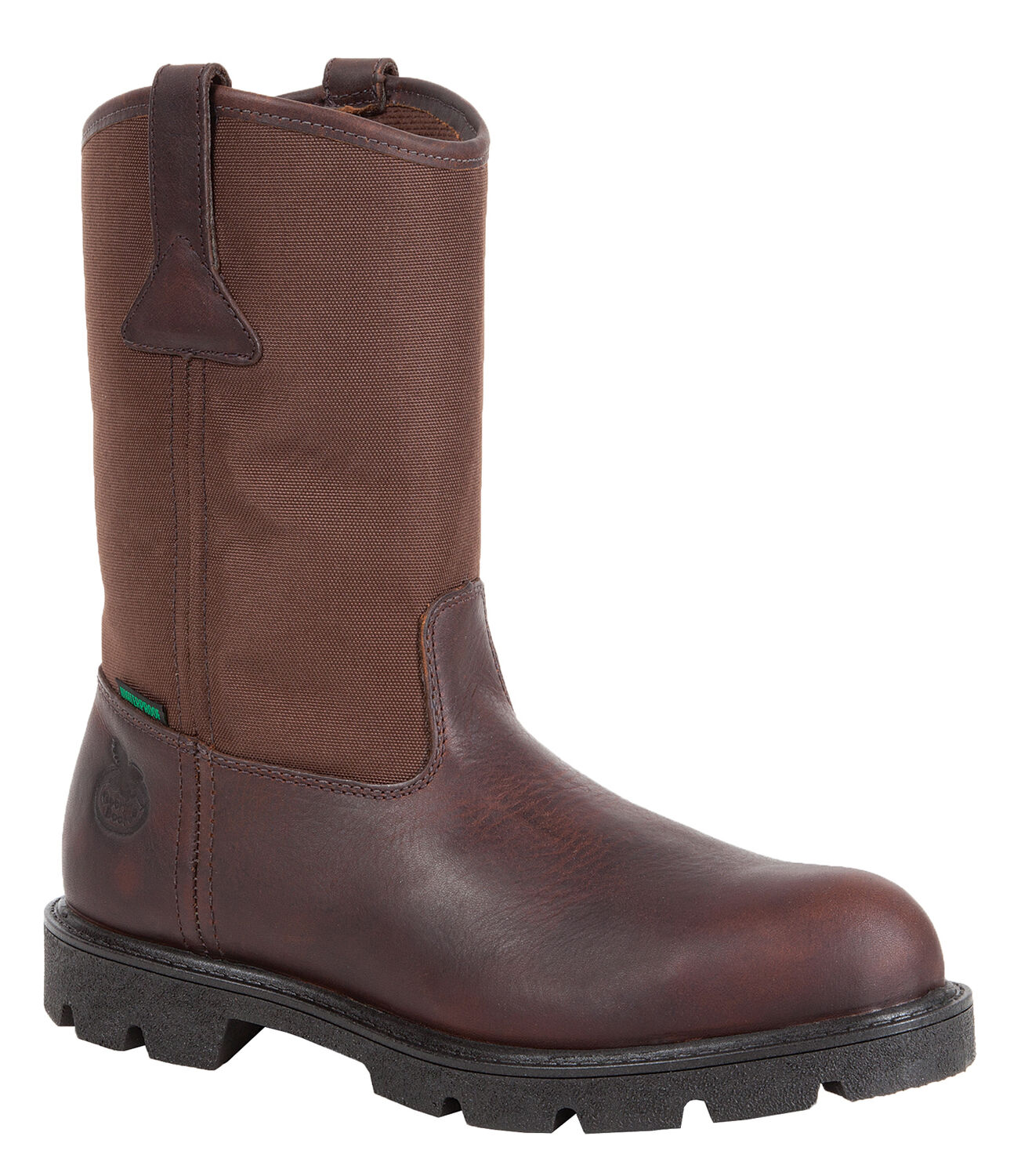 Image #1 - Georgia Boot Men's Homeland Waterproof Wellington Boots - Soft Toe, Brown, hi-res