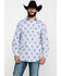 Image #5 - Tuf Cooper Men's Stretch Paisley Print Long Sleeve Western Shirt, Blue, hi-res