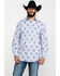 Image #5 - Tuf Cooper Men's Stretch Paisley Print Long Sleeve Western Shirt , Blue, hi-res