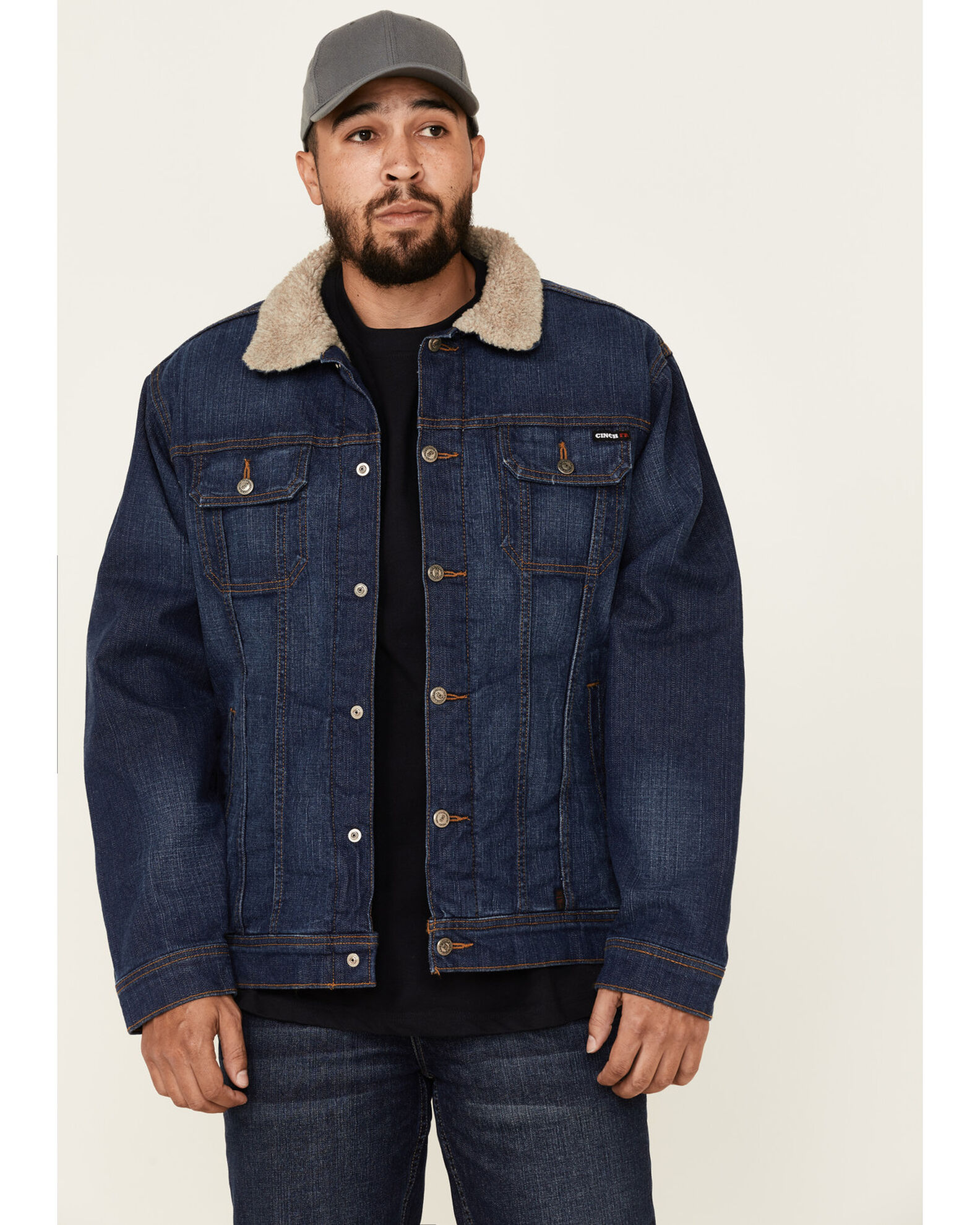 Cinch denim sherpa jacket store