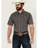 Image #1 - Gibson Men's Belmont Striped Short Sleeve Snap Western Shirt, Navy, hi-res