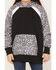 Hooey Girls' Savannah Cheetah Print Hoodie, Black/white, hi-res