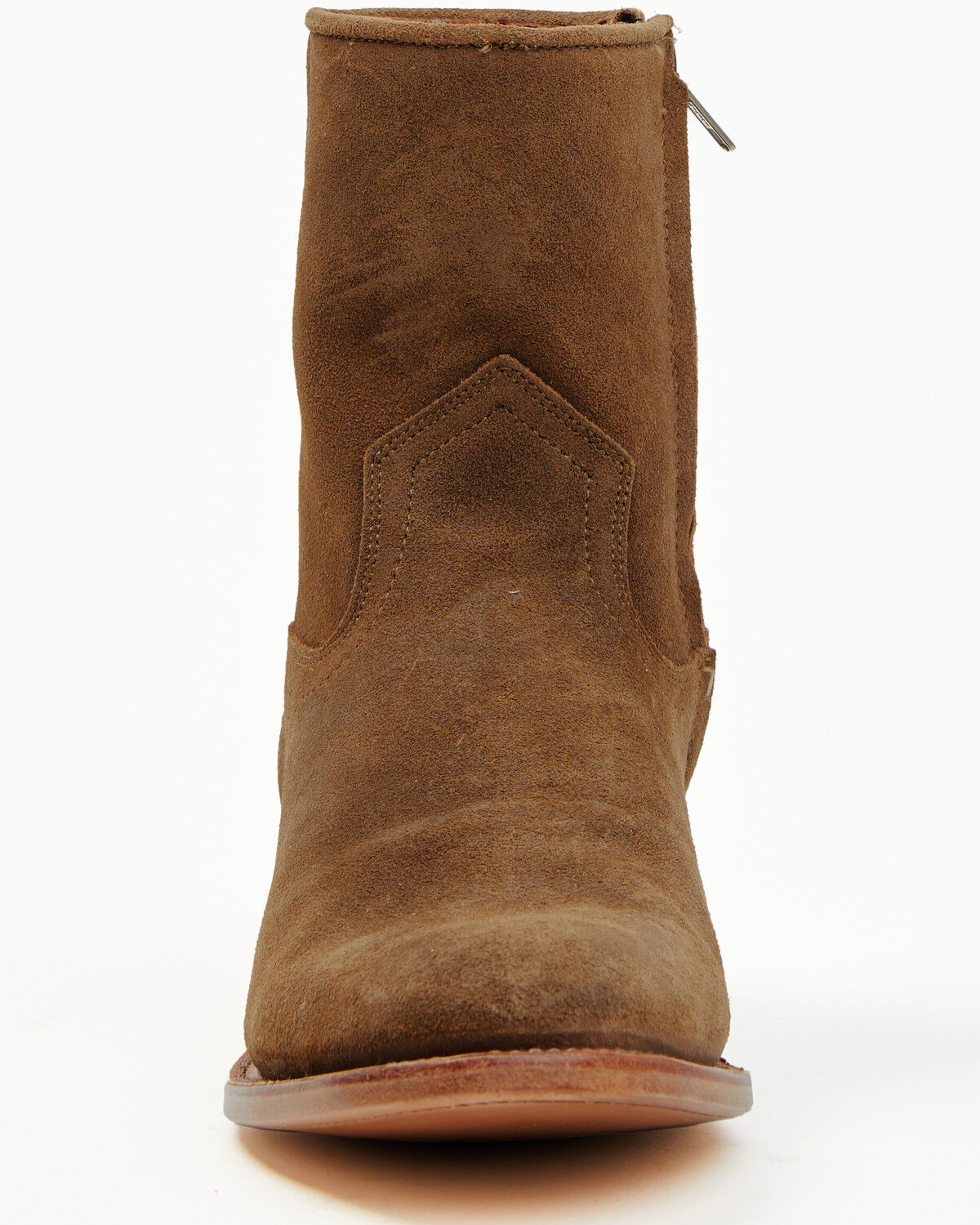 Image #4 - Moonshine Spirit Men's 8" Pancho Roughout Zipper Western Boots - Round Toe, Brown, hi-res