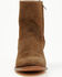 Image #4 - Moonshine Spirit Men's 8" Pancho Roughout Zipper Western Boots - Round Toe, Brown, hi-res
