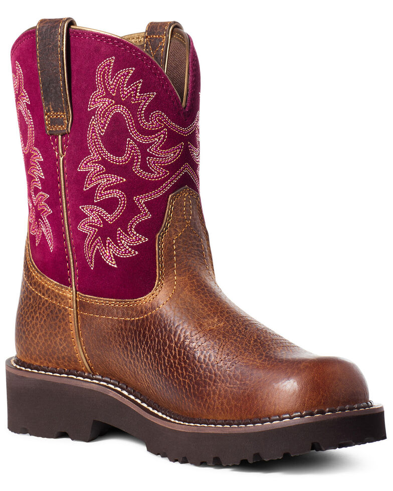 Ariat Women's Dark Brown Fatbaby Western Boots - Round Toe, Brown, hi-res