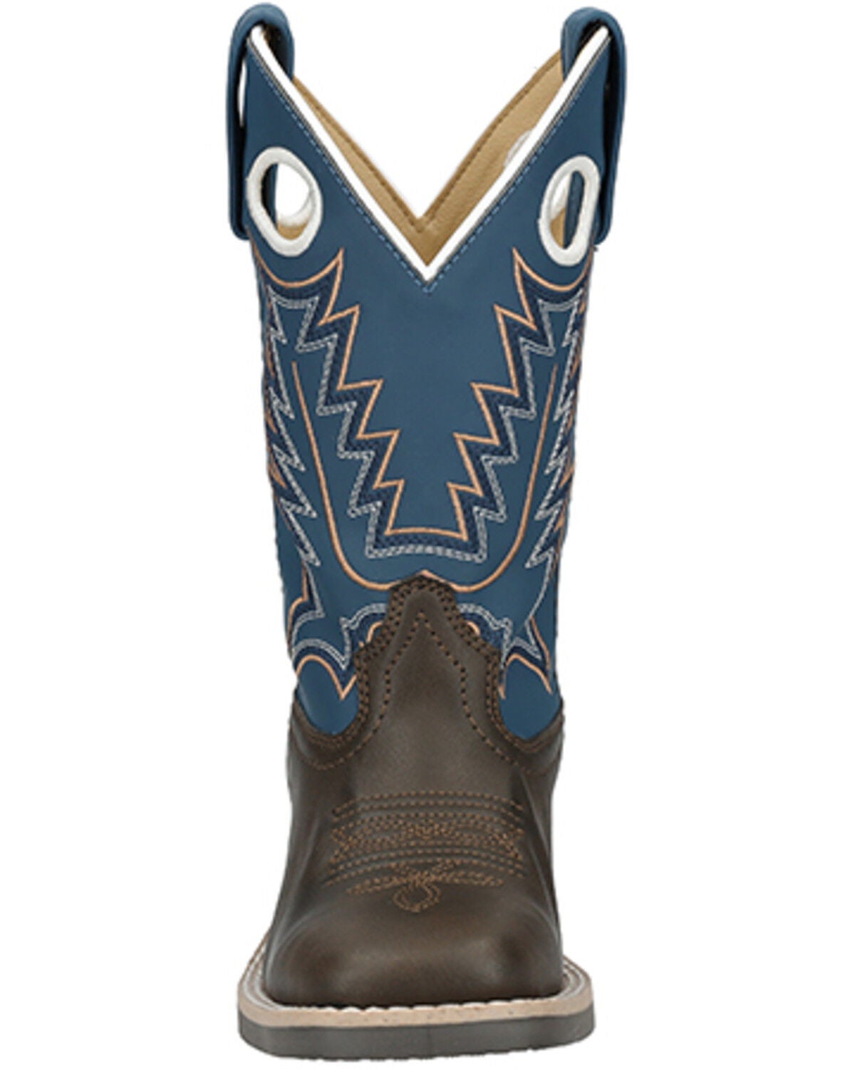 Image #4 - Smoky Mountain Little Boys' El Paso Western Boots - Broad Square Toe, Dark Brown, hi-res