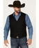 Image #1 - Cody James Men's Jackson Western Tux Vest, Black, hi-res