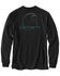 Image #2 - Carhartt Men's Loose Fit Heavyweight Long Sleeve Pocket Graphic T-Shirt, Black, hi-res
