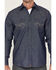 Image #3 - Cody James Men's FR Denim Mount Vernon Long Sleeve Snap Work Shirt, Indigo, hi-res