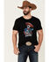Image #1 - Moonshine Spirit Men's Dia De Las Muertos Graphic Short Sleeve T-Shirt, Black, hi-res