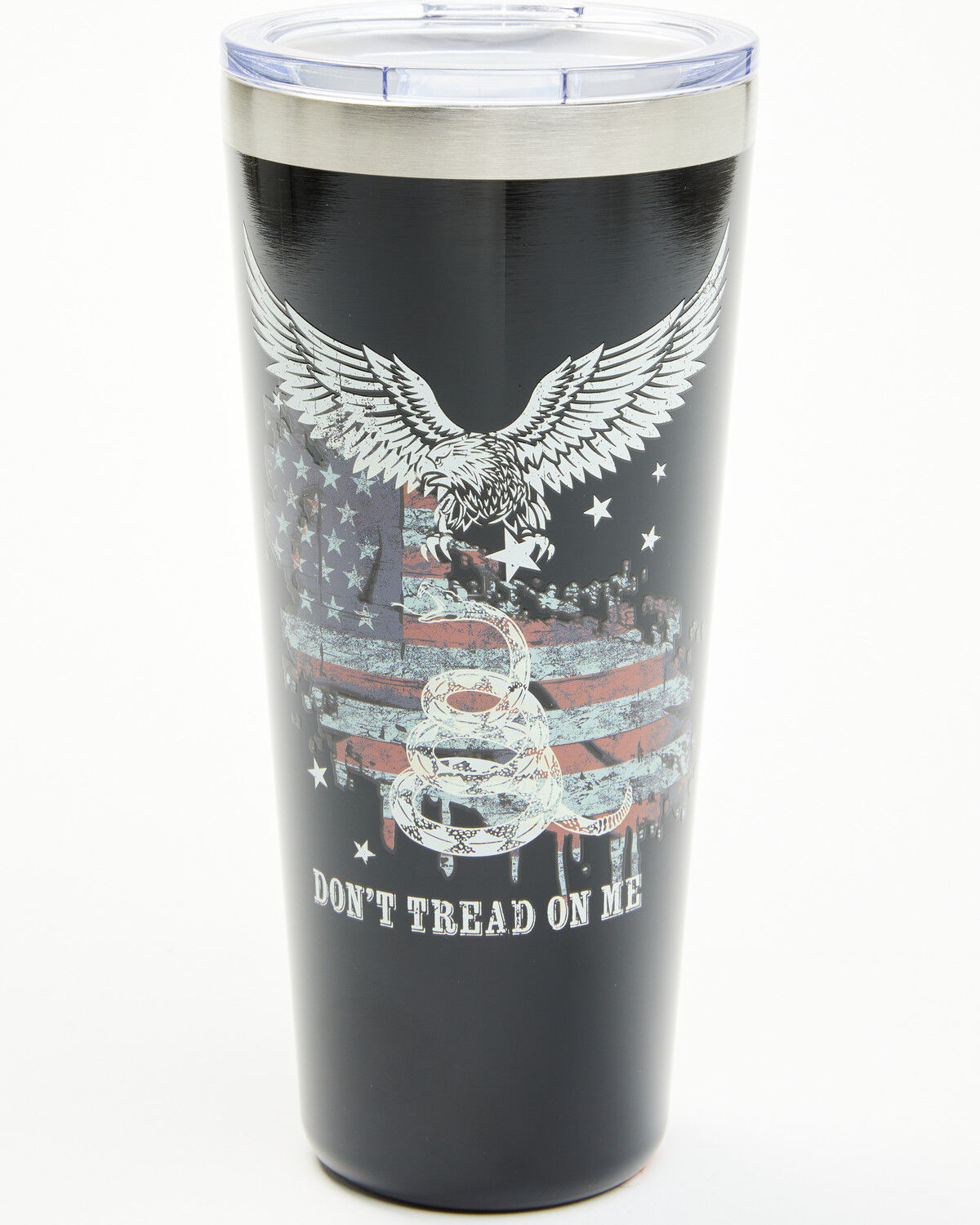 Image #1 - Boot Barn Don't Tread On Me 32oz Tumbler, Black, hi-res